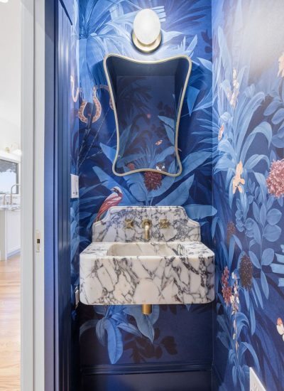 baño reforma azul